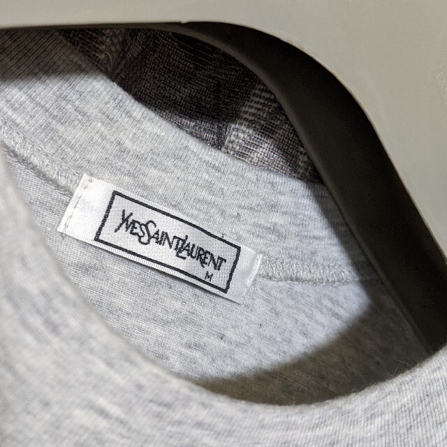 【希少・極美品✨】イヴサンローラン　Tシャツ　半袖　刺繍ロゴ　ブラック　M