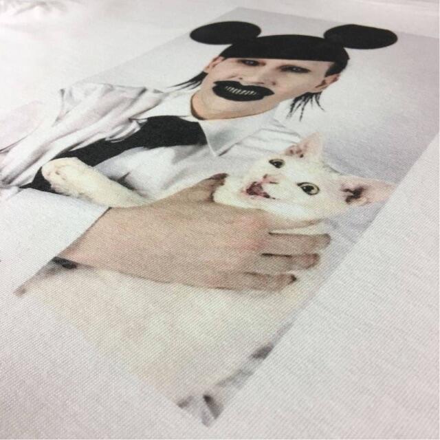 【マリリンマンソン】新品 ロック ネズミ 猫 不気味 フォト プリント Tシャツ 7