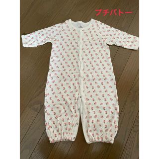 プチバトー(PETIT BATEAU)のPETIT BATEAU プチバトー　小花柄カバーオール (カバーオール)