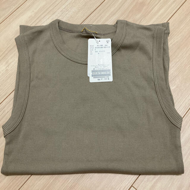 DEUXIEME CLASSE(ドゥーズィエムクラス)のDeuxieme Classe sleeveless プルオーバー　ブラウン レディースのトップス(カットソー(半袖/袖なし))の商品写真