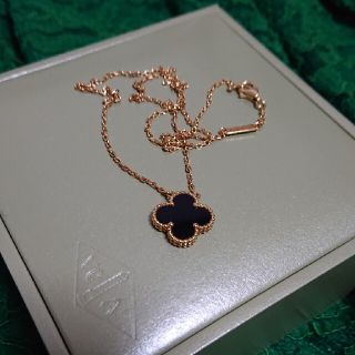 ヴァンクリーフアンドアーペル(Van Cleef & Arpels)の ヴァンクリーフ&アーペル オニキス ヴィンテージアルハンブラ ネックレス(ネックレス)