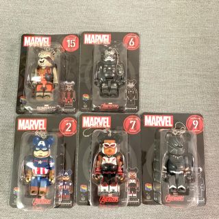 メディコムトイ(MEDICOM TOY)のMarvel Be@rbrick Happy くじ 5種セット(キャラクターグッズ)