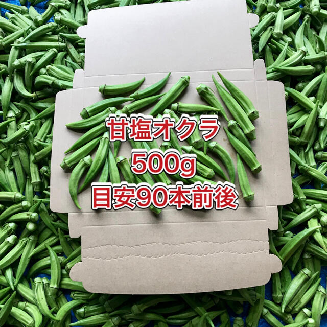 【鹿児島産】甘塩オクラ箱込み500g^_^ 食品/飲料/酒の食品(野菜)の商品写真