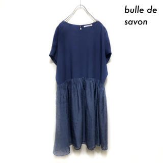 ビュルデサボン(bulle de savon)のbulle de savon ビュルデサボン★フレンチ袖ワンピース ドット柄(ひざ丈ワンピース)