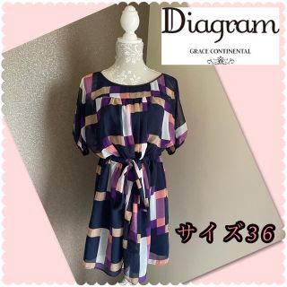 グレースコンチネンタル(GRACE CONTINENTAL)の♡ダイアグラム　グレースコンチネンタル　シフォンワンピース♡(ひざ丈ワンピース)