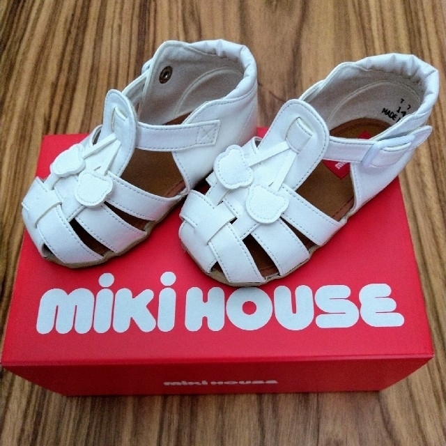 mikihouse(ミキハウス)のミキハウス　サンダル　14.5　 ホワイト キッズ/ベビー/マタニティのベビー靴/シューズ(~14cm)(サンダル)の商品写真