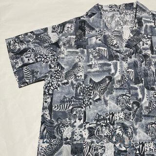 コムデギャルソン(COMME des GARCONS)の美品 ビンテージ総柄開襟シャツ オープンカラー vintage(シャツ)