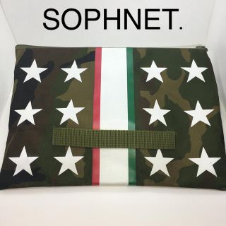 ソフネット(SOPHNET.)の★ SOPHNET.★ソフネット　クラッチバッグ　迷彩　スター(セカンドバッグ/クラッチバッグ)