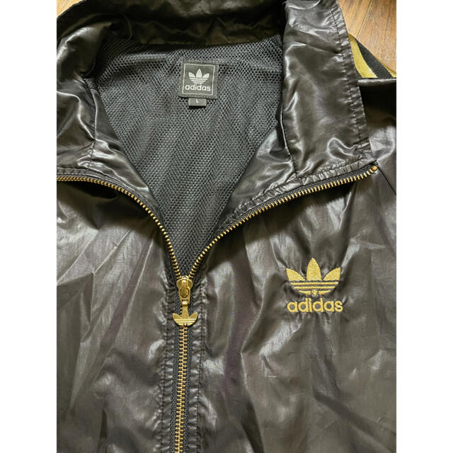 adidas アディダス ナイロンジャケット ジャージ トップス 金