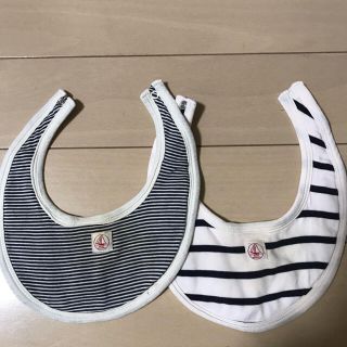 プチバトー(PETIT BATEAU)のプチバトー　スタイ　2枚セット(ベビースタイ/よだれかけ)