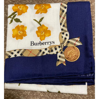 バーバリー(BURBERRY)のバーバリー　Burberry  花柄　大判　ハンカチ　未使用　新品(ハンカチ)