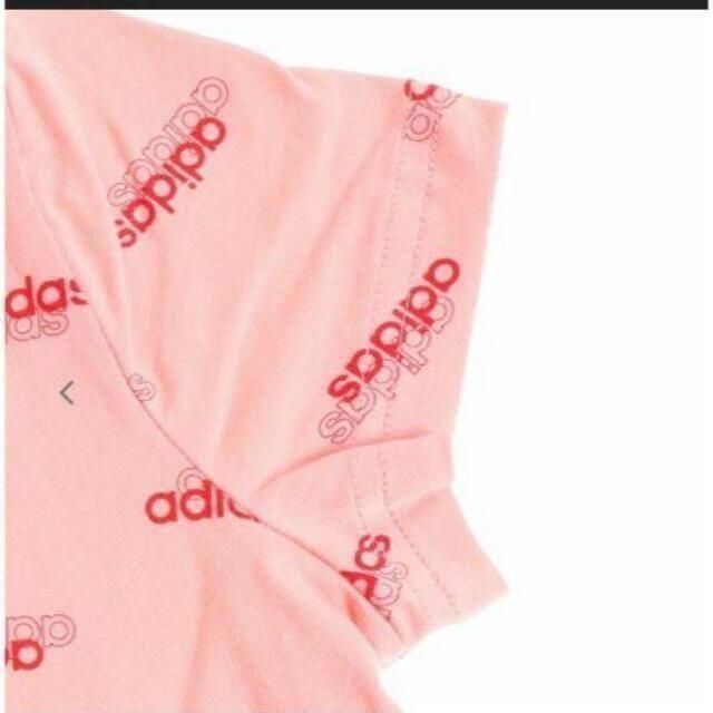 adidas(アディダス)の【新品】【サイズ：140】adidasキッズTシャツ(ピンク) キッズ/ベビー/マタニティのキッズ服男の子用(90cm~)(Tシャツ/カットソー)の商品写真