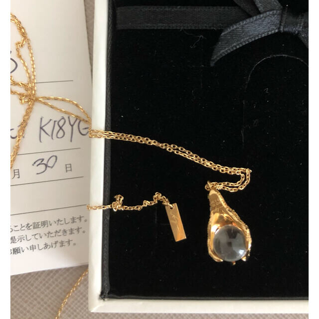 H.P.FRANCE(アッシュペーフランス)の【chiru様専用】美品✨Ayami jewely  水晶と恐竜の手　k18 レディースのアクセサリー(ネックレス)の商品写真