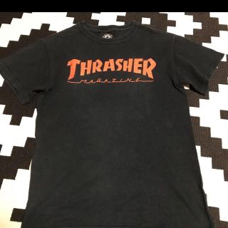 スラッシャー(THRASHER)のTシャツ　スラッシャー　黒×オレンジ　S(Tシャツ/カットソー(半袖/袖なし))