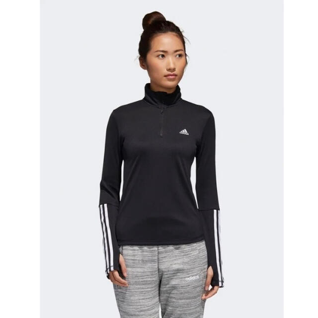 adidas(アディダス)の★海外購入★adidas テニスウエア ハーフZip ロンT Lサイズ スポーツ/アウトドアのテニス(ウェア)の商品写真