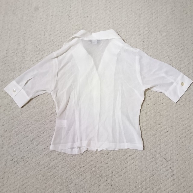 ［4091］シャツ オフホワイト レディースのトップス(シャツ/ブラウス(半袖/袖なし))の商品写真