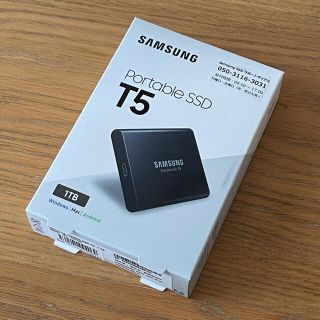 サムスン(SAMSUNG)のSamsung T5 外付けSSD 1TB USB-C(PC周辺機器)