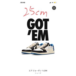 ナイキ(NIKE)のTravis Scott Fragment Air Jordan 1 LOW(スニーカー)