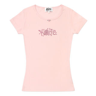 ケイティー(Katie)のkatie GLITTER LOGO tee(Tシャツ(半袖/袖なし))