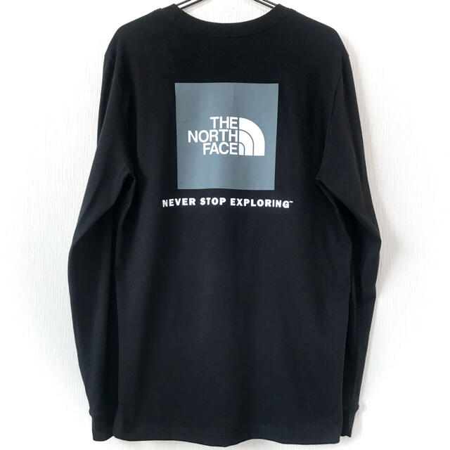 THE NORTH FACE(ザノースフェイス)のmokaさん専用 ☆ ノースフェイス BOX NSE ロンT 黒 グレ 4XL メンズのトップス(Tシャツ/カットソー(七分/長袖))の商品写真