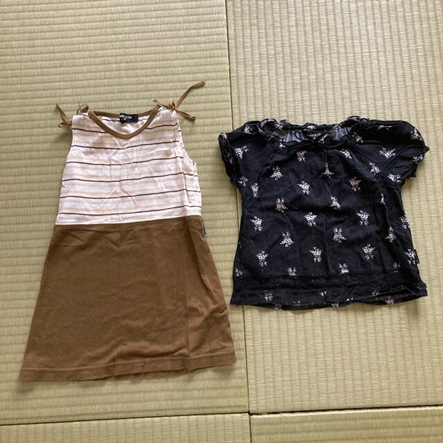 COMME CA ISM(コムサイズム)のコムサイズム　シャツ　ワンピ　セット　90cm キッズ/ベビー/マタニティのキッズ服女の子用(90cm~)(Tシャツ/カットソー)の商品写真