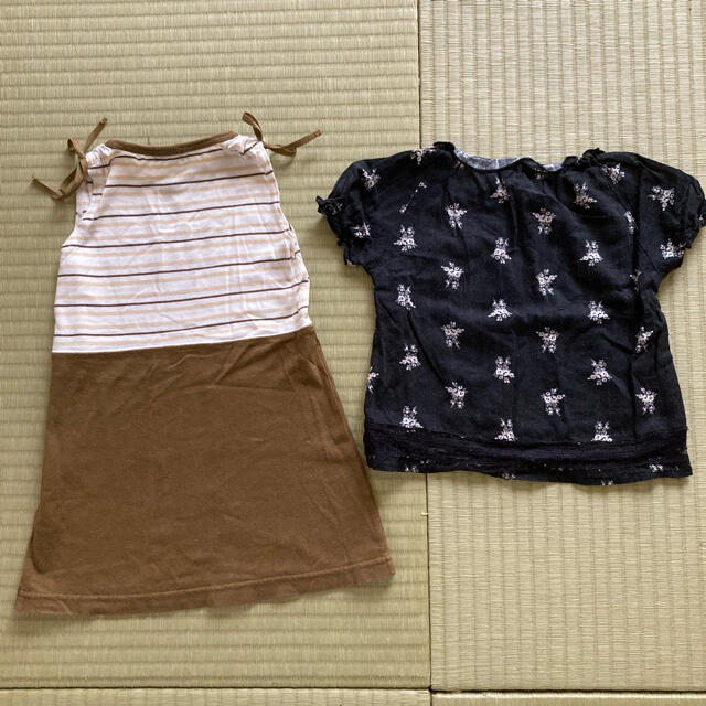 COMME CA ISM(コムサイズム)のコムサイズム　シャツ　ワンピ　セット　90cm キッズ/ベビー/マタニティのキッズ服女の子用(90cm~)(Tシャツ/カットソー)の商品写真