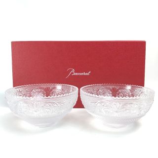 バカラ(Baccarat)のバカラ Baccarat アラベスク ボンボンディッシュ スモールボウル 小物入れ クリスタルガラス クリア 未使用(小物入れ)