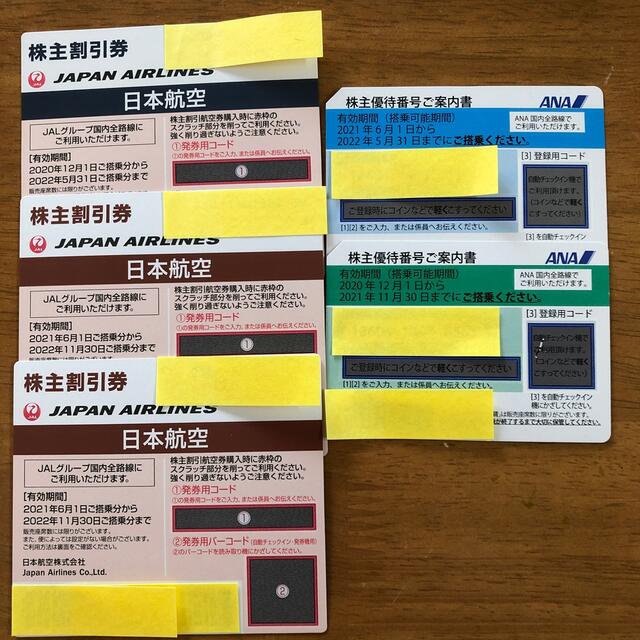 優待券/割引券ANA・JAL 株主割引券