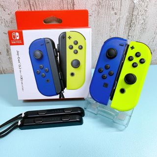 ニンテンドースイッチ(Nintendo Switch)の美品 人気カラー ブルー イエロー Switch 左右セット ジョイコン(その他)