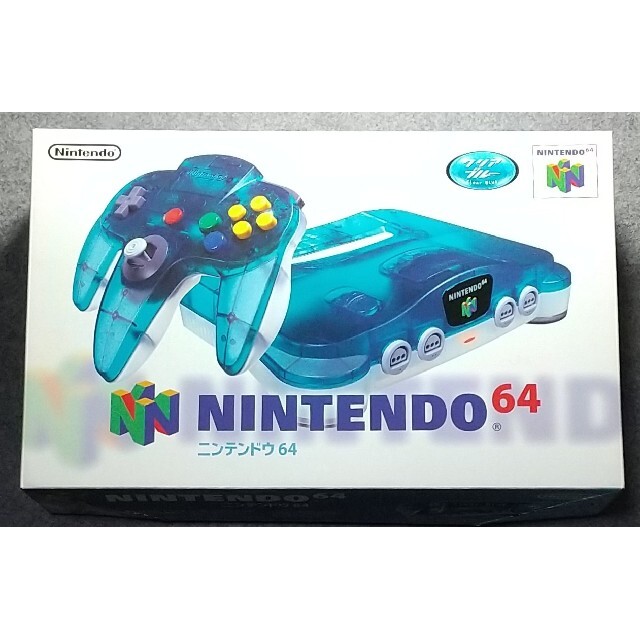 NINTENDO 64(ニンテンドウ64)の任天堂 64 クリアブルー エンタメ/ホビーのゲームソフト/ゲーム機本体(家庭用ゲーム機本体)の商品写真