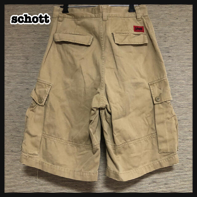 schott(ショット)の【ショット】ハーフパンツ　ワンポイントロゴ　綿　schott カーゴパンツ 91 メンズのパンツ(ショートパンツ)の商品写真