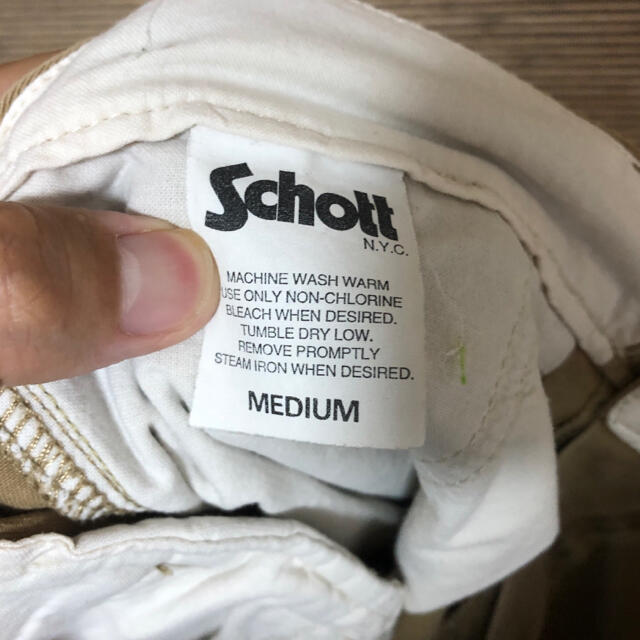 schott(ショット)の【ショット】ハーフパンツ　ワンポイントロゴ　綿　schott カーゴパンツ 91 メンズのパンツ(ショートパンツ)の商品写真
