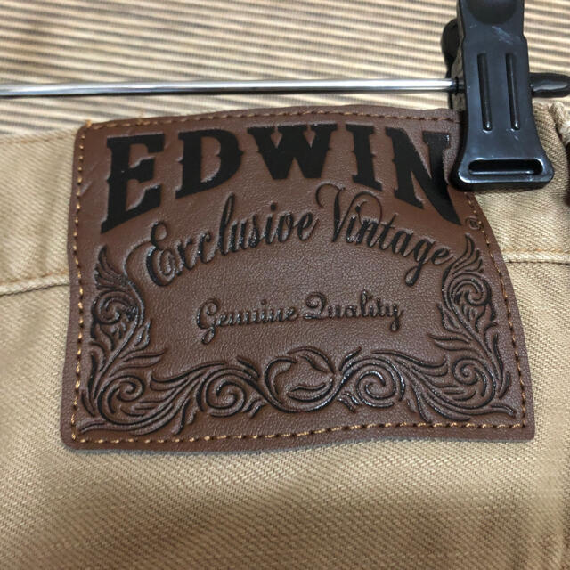 EDWIN(エドウィン)の【EDWIN】ハーフパンツ　皮パッチ　ウエスタン　32　刺繍　綿　ジーンズ 91 メンズのパンツ(ショートパンツ)の商品写真