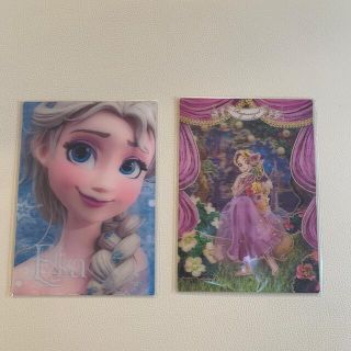 ディズニー(Disney)の3Dディズニーハガキ（ラプンツェル、アナ雪）(キャラクターグッズ)