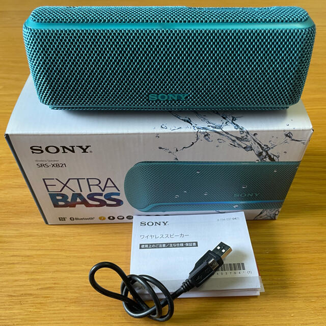 SONY(ソニー)の美品 SONY SRS-XB21(L) Bluetooth スピーカー スマホ/家電/カメラのオーディオ機器(スピーカー)の商品写真