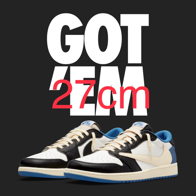 NIKE(ナイキ)の【27cm】Travis x Fragment x Air Jordan 1  メンズの靴/シューズ(スニーカー)の商品写真