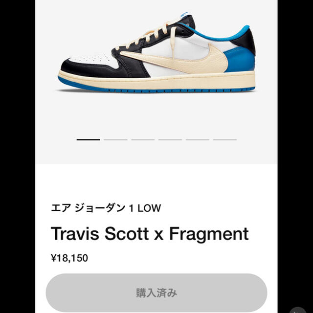 NIKE(ナイキ)のNIKE エアジョーダン　travis トラビス　フラグメントデザイン　29.5 メンズの靴/シューズ(スニーカー)の商品写真