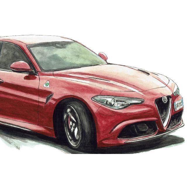 Alfa Romeo(アルファロメオ)のGC-1435アルファロメオ155/ジュリア限定版画直筆サイン額装作家平右ヱ門 エンタメ/ホビーの美術品/アンティーク(版画)の商品写真