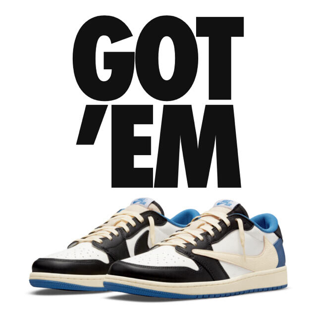 代引き人気 ジョーダン エア - NIKE 1 ×Fragment Scott Travis LOW