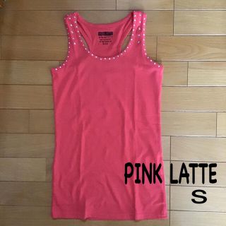 ピンクラテ(PINK-latte)のPINK LATTE ピンクラテ タンクトップ スタッズ 160 Sサイズ(Tシャツ/カットソー)