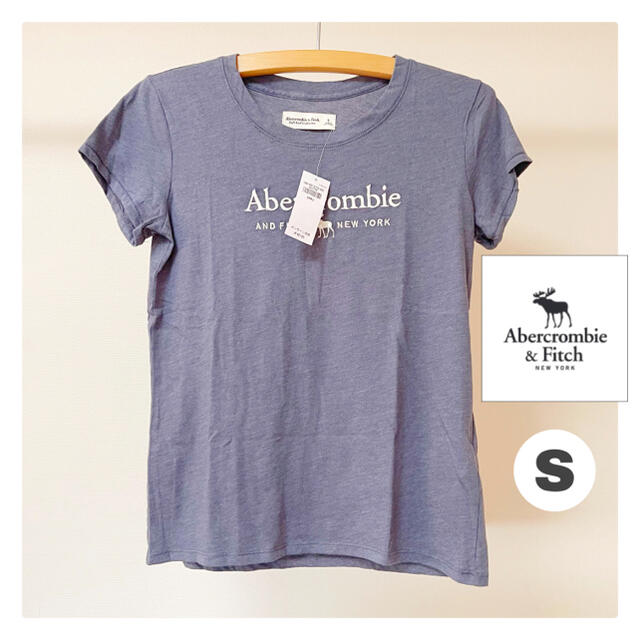 Abercrombie &Fitch アバクロ 半袖裾　ロゴ　Tシャツ　トップス