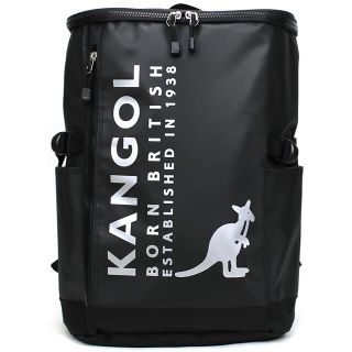 カンゴール(KANGOL)のKANGOLスクエアリュックブラック/シルバーロゴ250-14951(バッグパック/リュック)