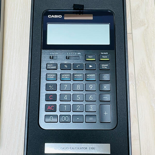 【新品】カシオプレミアム電卓 S100（ブラック）オフィス用品