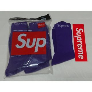 シュプリーム(Supreme)のSupreme Hanes Crew Socks Purple 1足 新品(ソックス)