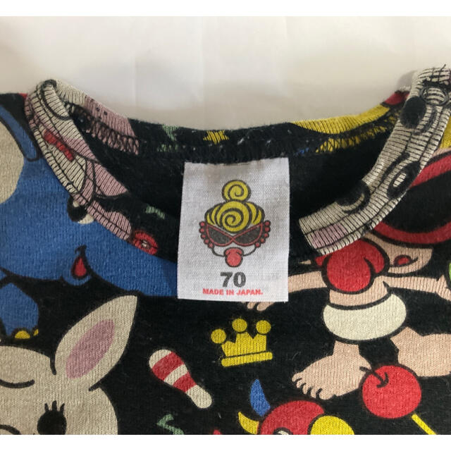 HYSTERIC MINI(ヒステリックミニ)のヒステリック ミニ　ロンパース 70cm 帽子セット キッズ/ベビー/マタニティのベビー服(~85cm)(ロンパース)の商品写真