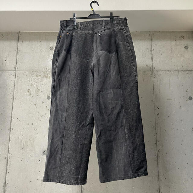 77circa ブラック ワイドデニム ブラック リメイクデニム メンズのパンツ(デニム/ジーンズ)の商品写真