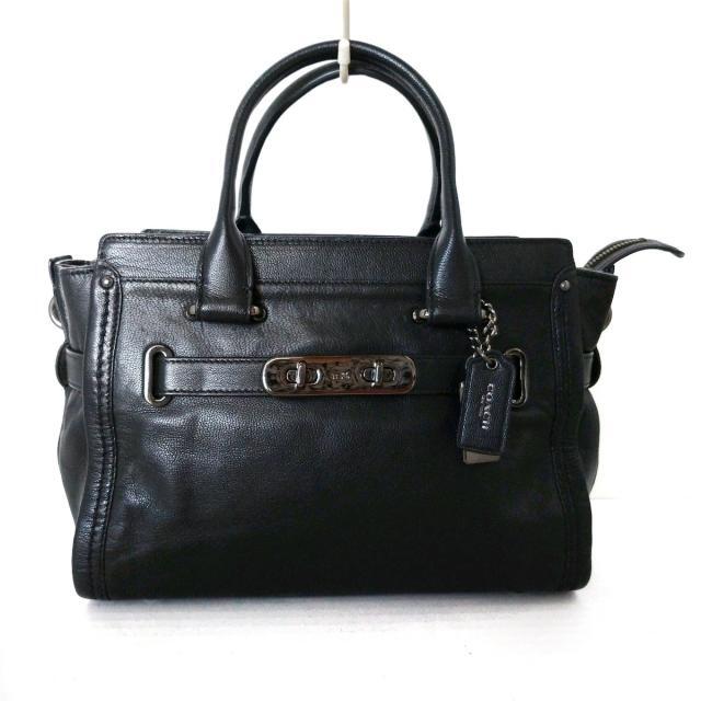 COACH - コーチ ハンドバッグ 37439 黒 レザーの通販 by ブランディア ...