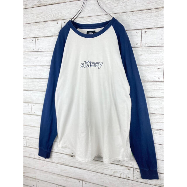 STUSSY - 【Stussy】ロンT ラグランTシャツ◎ 筆記体ロゴ◎ 激レア