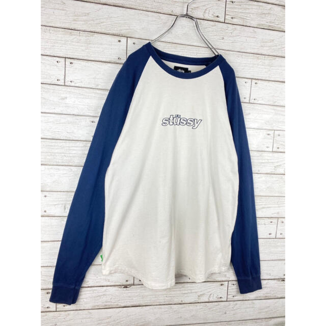 STUSSY(ステューシー)の【Stussy】ロンT ラグランTシャツ◎ 筆記体ロゴ◎ 激レア◎ ゆるだぼ◎ メンズのトップス(Tシャツ/カットソー(七分/長袖))の商品写真