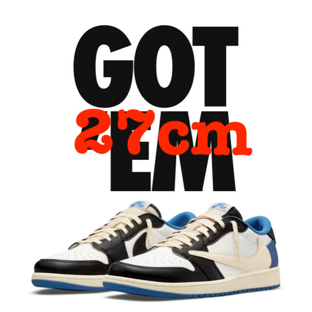 JORDAN 1 Low FragmentDesignxTravis Scott